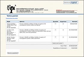 Panier client Paypal
